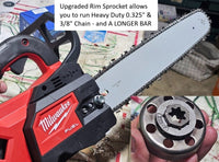 Rim Sprocket Fits Milwaukee M18 Fuel Top Handle 2826-20 ChainSaw 16-20" Bar