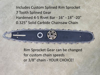 Rim Sprocket Fits Milwaukee M18 Fuel Rear Handle 0.325" + 3/8" Chain